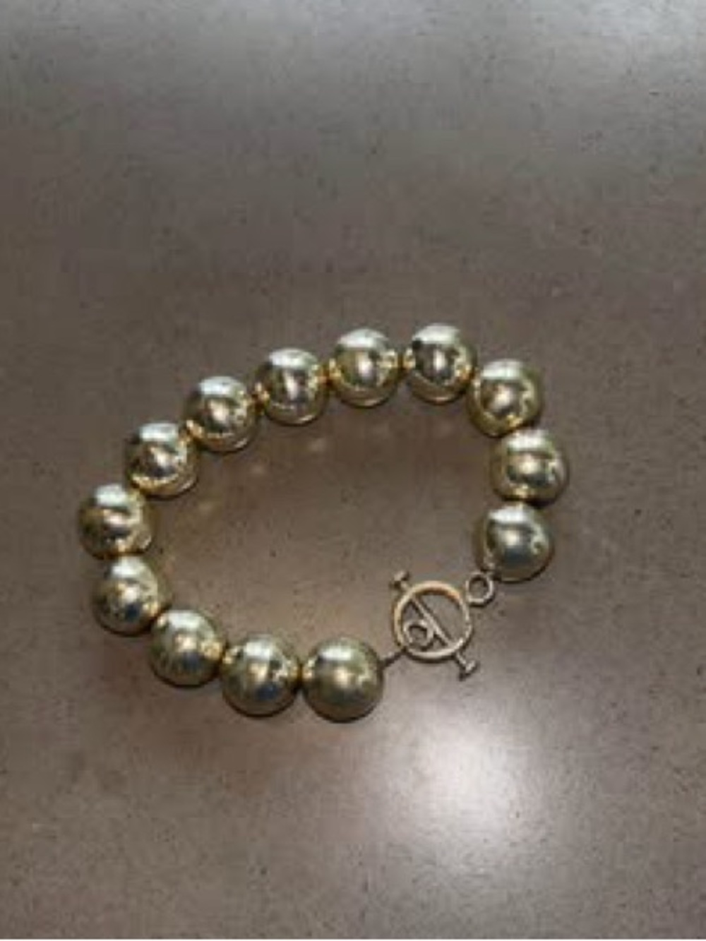Classic Sterling Silver Bead Toggle Bracelet - Women Jewelry